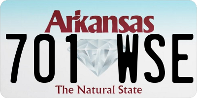 AR license plate 701WSE