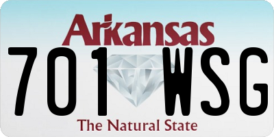 AR license plate 701WSG