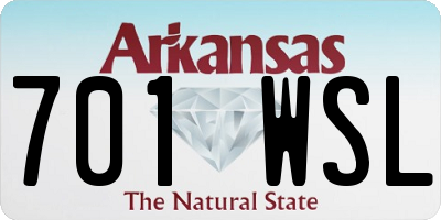 AR license plate 701WSL