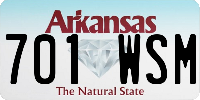 AR license plate 701WSM