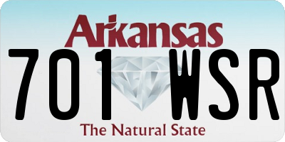 AR license plate 701WSR