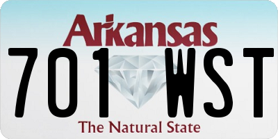 AR license plate 701WST