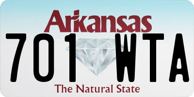 AR license plate 701WTA