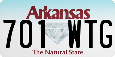 AR license plate 701WTG