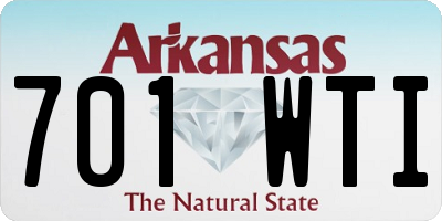 AR license plate 701WTI