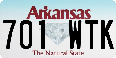 AR license plate 701WTK