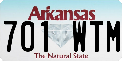 AR license plate 701WTM