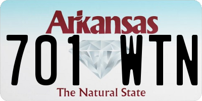 AR license plate 701WTN