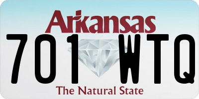 AR license plate 701WTQ