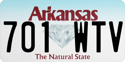 AR license plate 701WTV