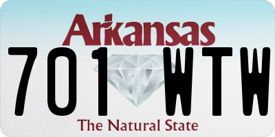 AR license plate 701WTW
