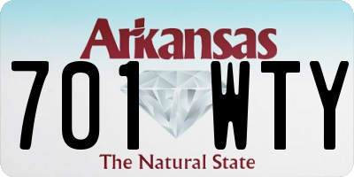 AR license plate 701WTY