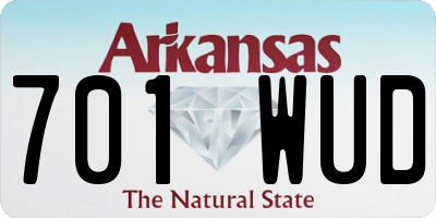 AR license plate 701WUD