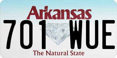 AR license plate 701WUE