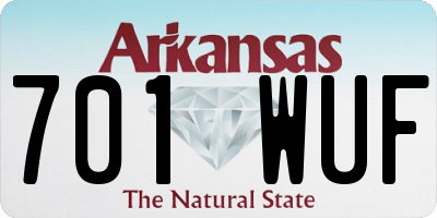 AR license plate 701WUF