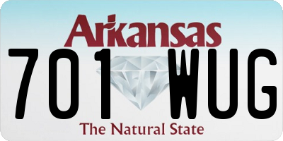 AR license plate 701WUG