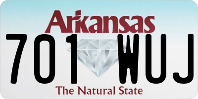 AR license plate 701WUJ
