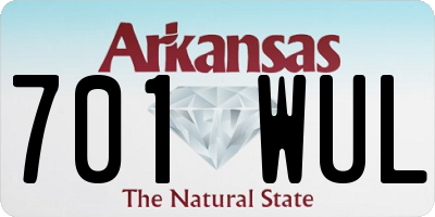 AR license plate 701WUL