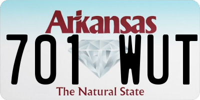 AR license plate 701WUT