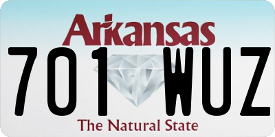AR license plate 701WUZ