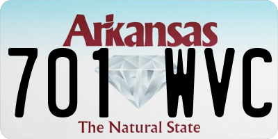 AR license plate 701WVC