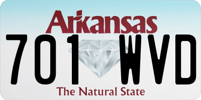 AR license plate 701WVD