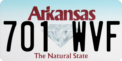 AR license plate 701WVF