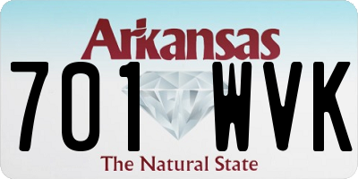 AR license plate 701WVK