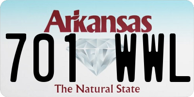 AR license plate 701WWL