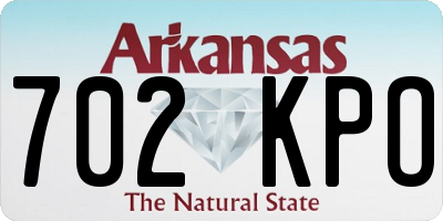 AR license plate 702KPO