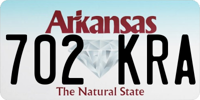 AR license plate 702KRA