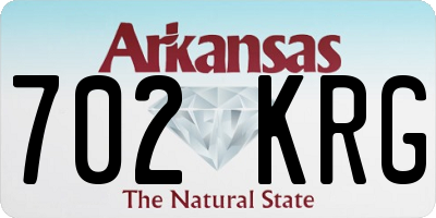 AR license plate 702KRG