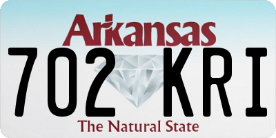 AR license plate 702KRI