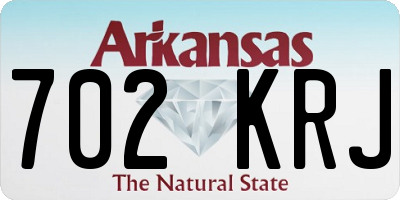 AR license plate 702KRJ