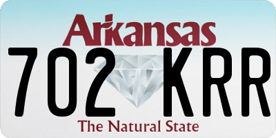 AR license plate 702KRR