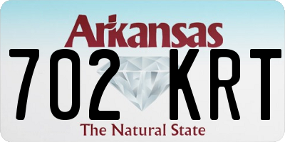 AR license plate 702KRT
