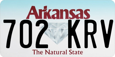 AR license plate 702KRV