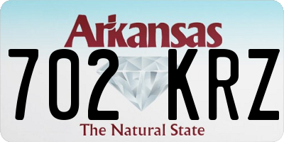 AR license plate 702KRZ
