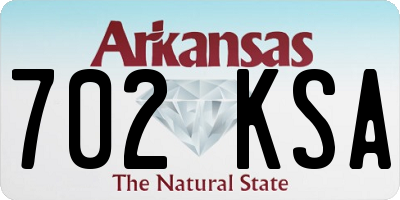 AR license plate 702KSA