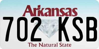 AR license plate 702KSB
