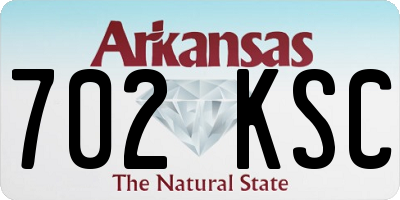 AR license plate 702KSC