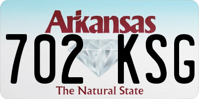 AR license plate 702KSG