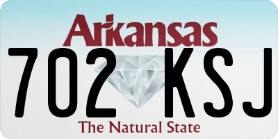 AR license plate 702KSJ