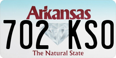 AR license plate 702KSO