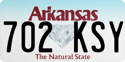 AR license plate 702KSY
