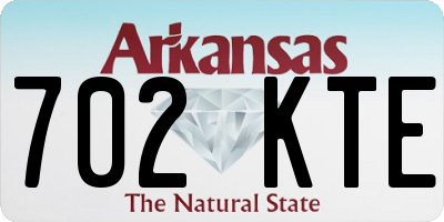 AR license plate 702KTE