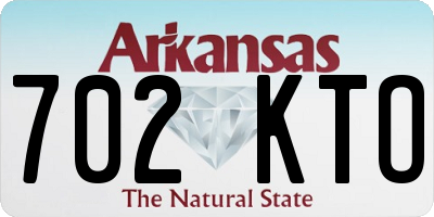 AR license plate 702KTO