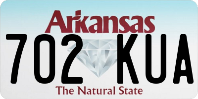 AR license plate 702KUA