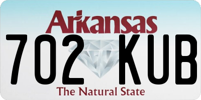AR license plate 702KUB