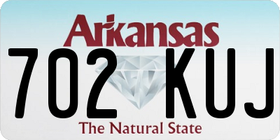AR license plate 702KUJ